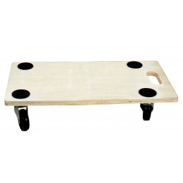 Plateau roulant rectangulaire en bois, charge 200 kg